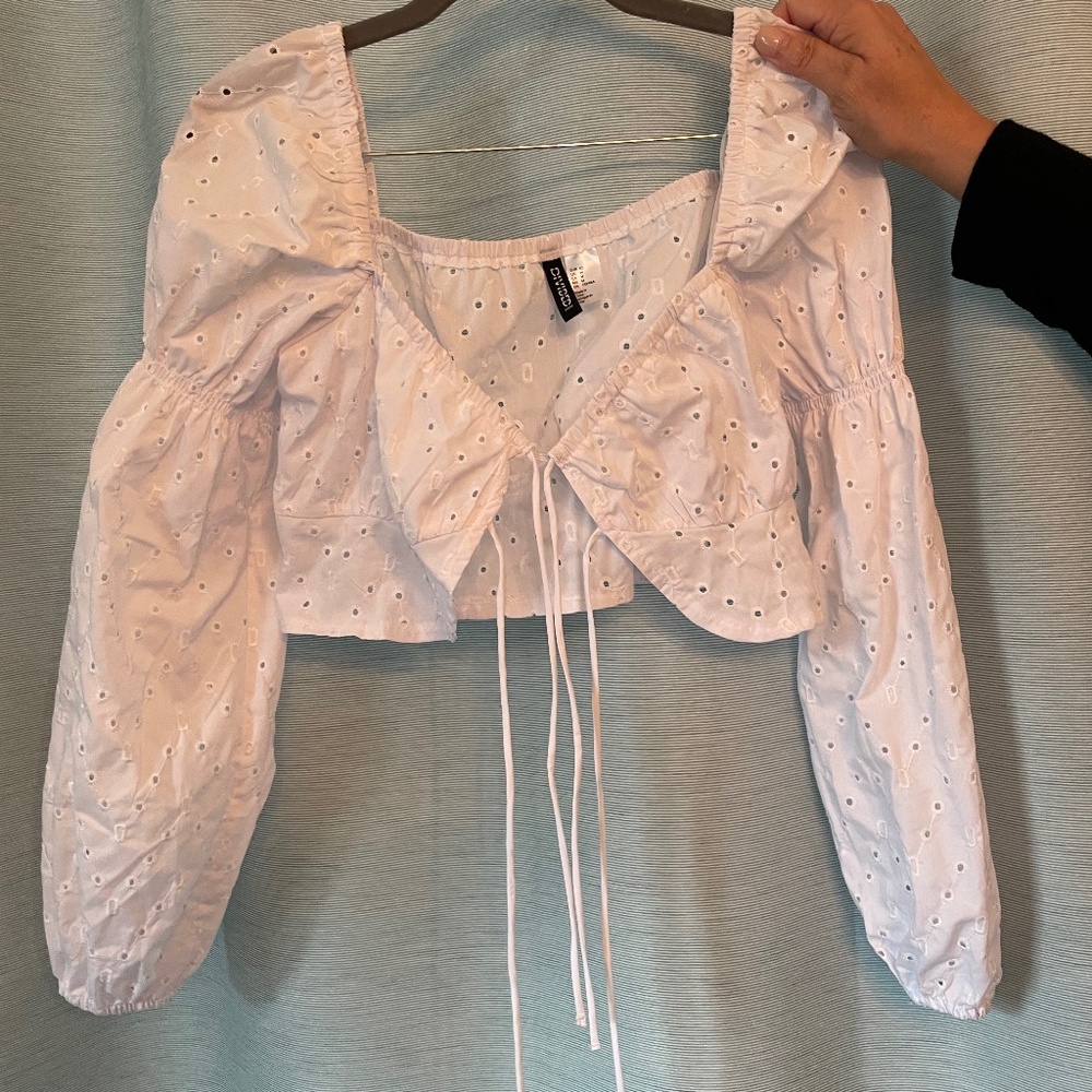 puff sleeve crop top